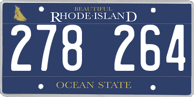 RI license plate 278264