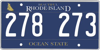 RI license plate 278273