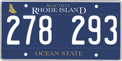 RI license plate 278293