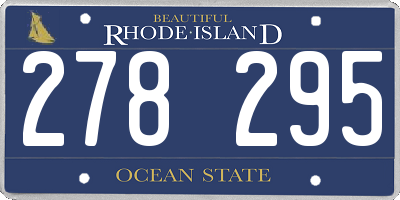 RI license plate 278295