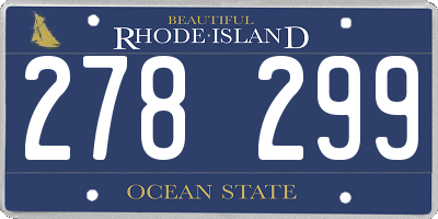 RI license plate 278299