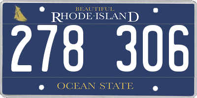 RI license plate 278306