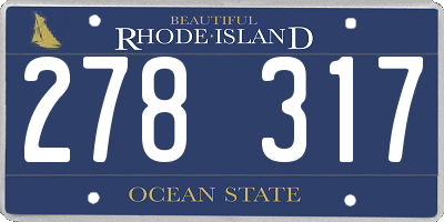 RI license plate 278317