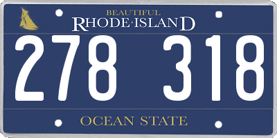 RI license plate 278318