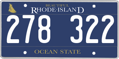 RI license plate 278322