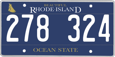 RI license plate 278324