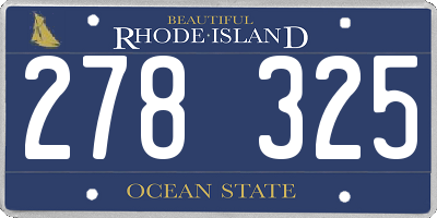 RI license plate 278325