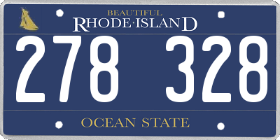 RI license plate 278328