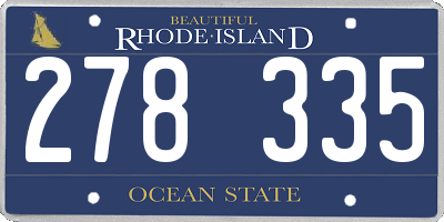RI license plate 278335