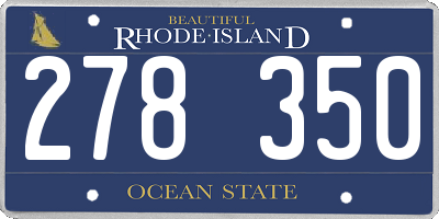 RI license plate 278350