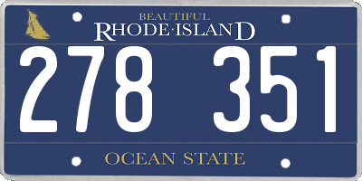 RI license plate 278351
