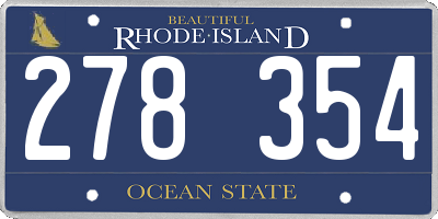 RI license plate 278354