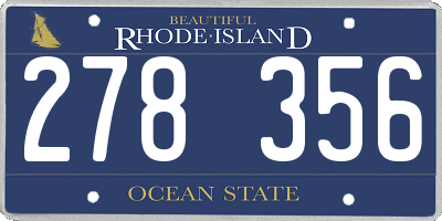 RI license plate 278356