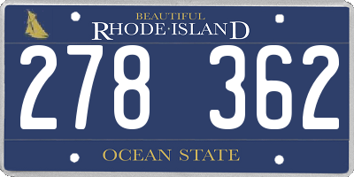 RI license plate 278362