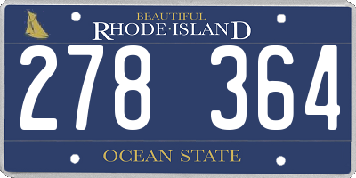 RI license plate 278364