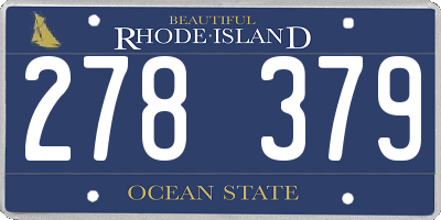 RI license plate 278379