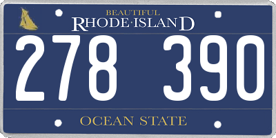 RI license plate 278390