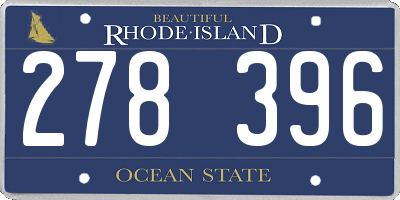 RI license plate 278396