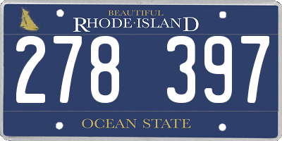 RI license plate 278397
