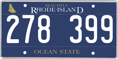 RI license plate 278399