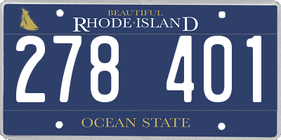RI license plate 278401