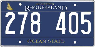 RI license plate 278405