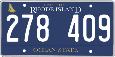 RI license plate 278409