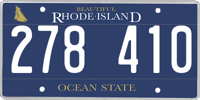 RI license plate 278410