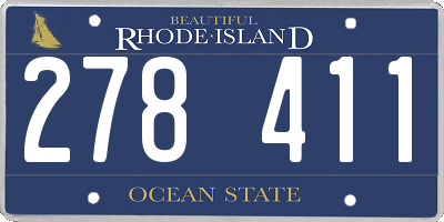 RI license plate 278411