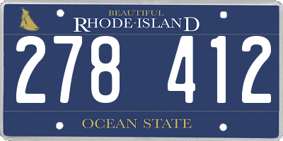 RI license plate 278412