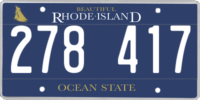 RI license plate 278417