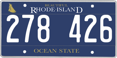 RI license plate 278426
