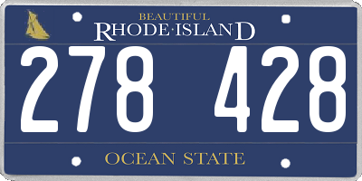 RI license plate 278428