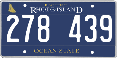 RI license plate 278439