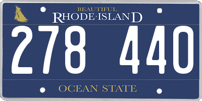 RI license plate 278440