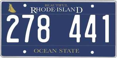 RI license plate 278441