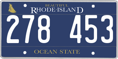 RI license plate 278453
