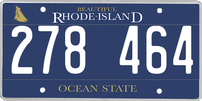 RI license plate 278464