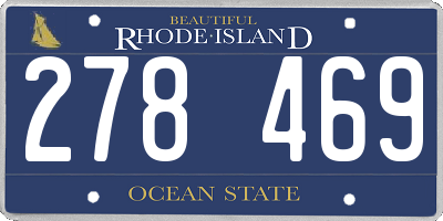 RI license plate 278469