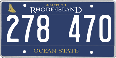 RI license plate 278470