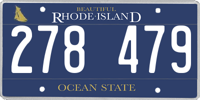 RI license plate 278479