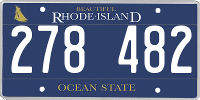 RI license plate 278482