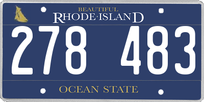 RI license plate 278483