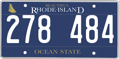 RI license plate 278484