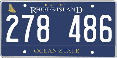 RI license plate 278486