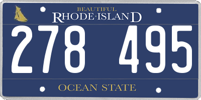 RI license plate 278495