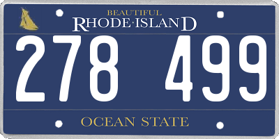RI license plate 278499
