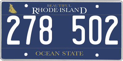 RI license plate 278502