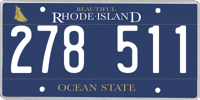 RI license plate 278511