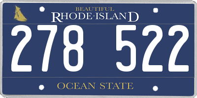RI license plate 278522